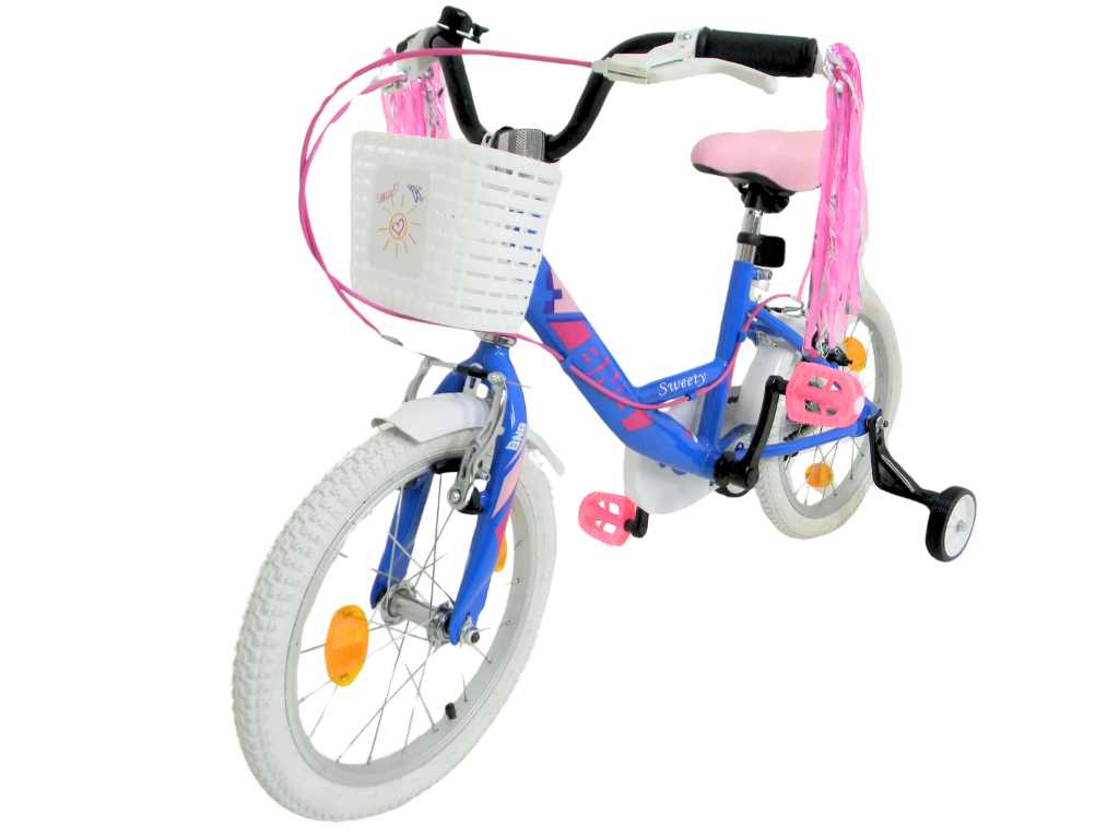 BNB Detský bicykel Sweety YS-9140 GIRL modré 16 2024 2